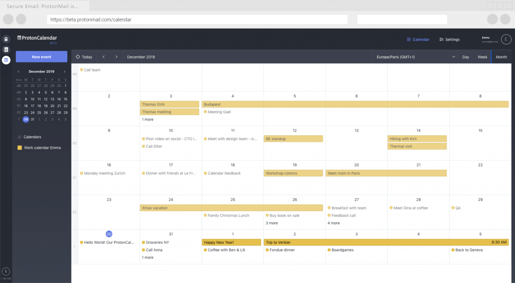 ProtonCalendar // Source : ProtonMail ProtonCalendar // Source : ProtonMail