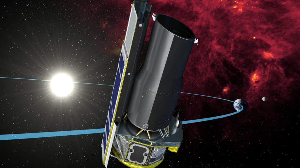 Le télescope Spitzer, vue d'artiste. // Source : Wikimedia/CC/NASA/JPL-Caltech (photo recadrée) Le télescope Spitzer, vue d'artiste. // Source : Wikimedia/CC/NASA/JPL-Caltech (photo recadrée)