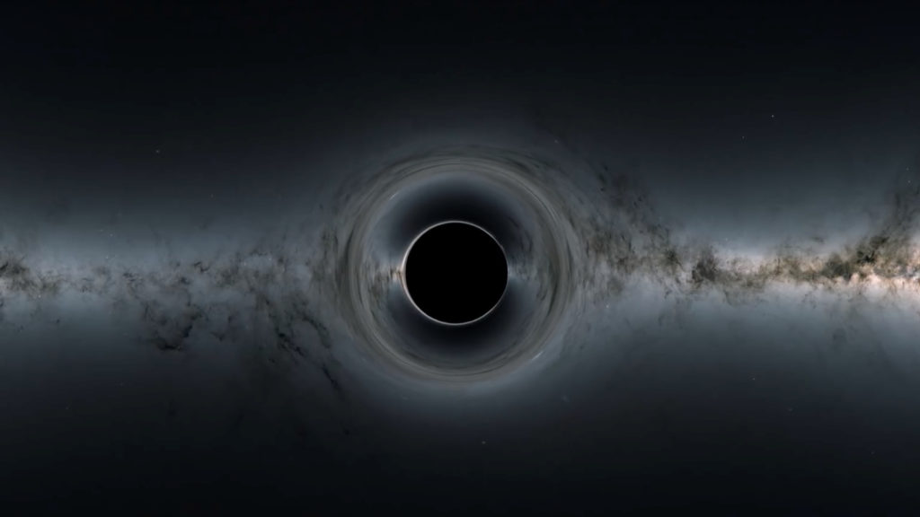 Une représentation d'un trou noir. // Source : Capture d'écran YouTube Nasa Goddard Une représentation d'un trou noir. // Source : Capture d'écran YouTube Nasa Goddard