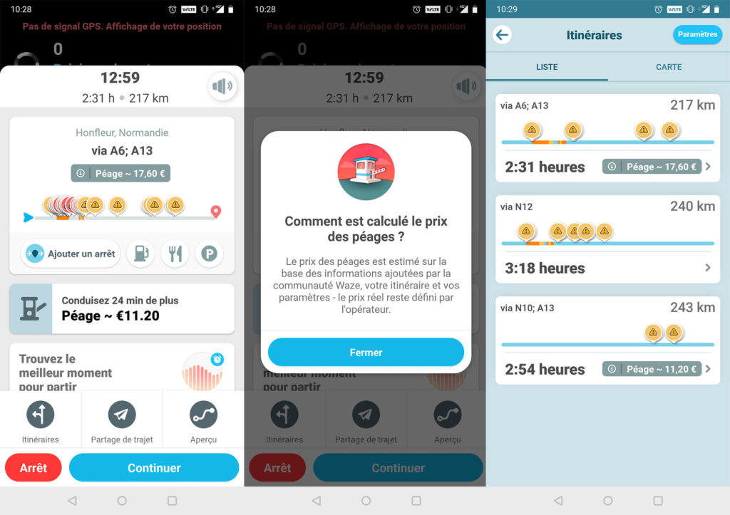 Waze autoroute péage Waze autoroute péage