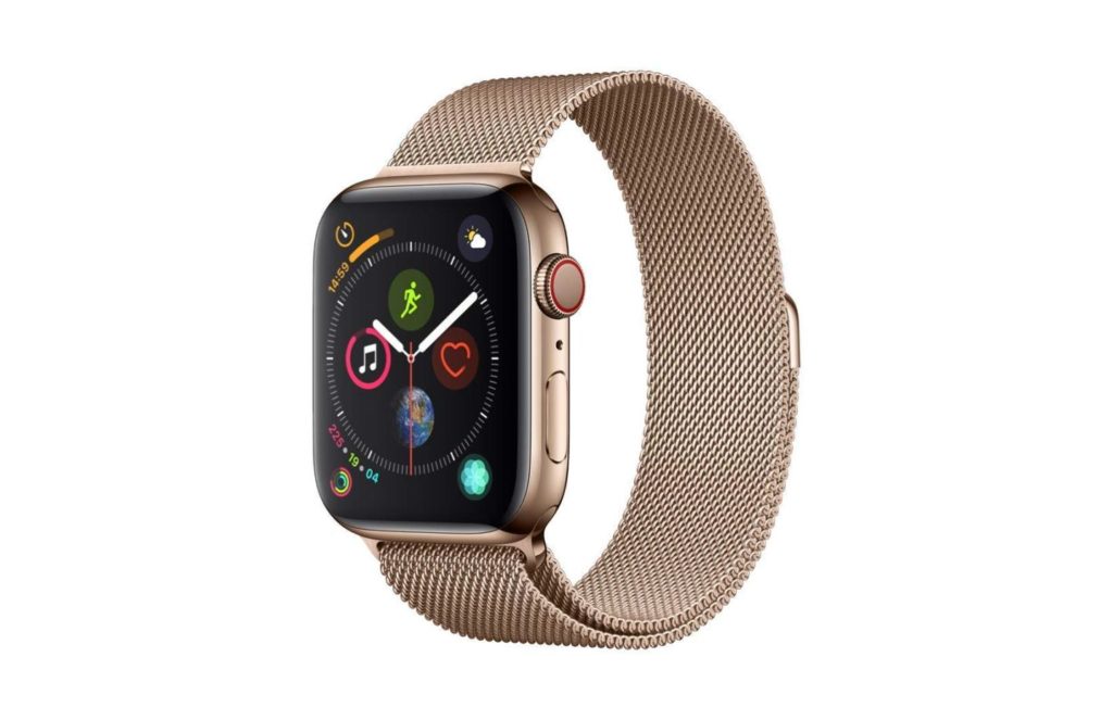 Apple Watch Series 4 (gps+cellular) 44 mm acier inoxydable bracelet milanais or Apple Watch Series 4 (gps+cellular) 44 mm acier inoxydable bracelet milanais or