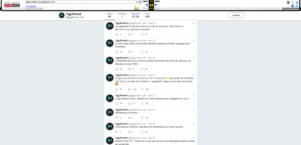 Archive Twitter YggTorrent Archive Twitter YggTorrent