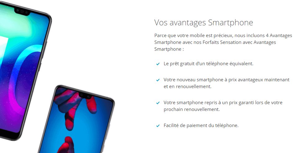 Les avantages smartphones permettent de remplacer rapidement votre smartphone en cas de casse.