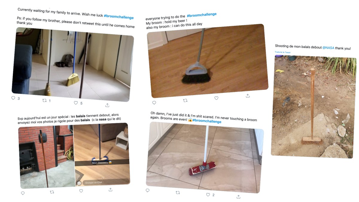 Le Broom Challenge. // Source : Captures d'écran Twitter Le Broom Challenge. // Source : Captures d'écran Twitter