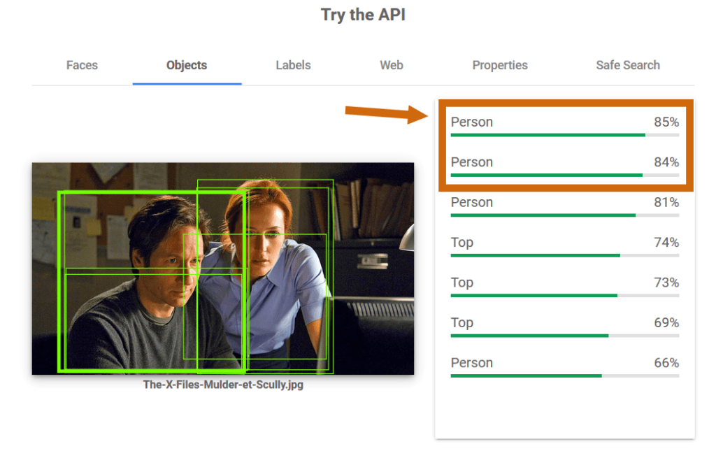 L'API de Google mentionne bien des personnes et non plus des labels genrés. // Source : Numerama L'API de Google mentionne bien des personnes et non plus des labels genrés. // Source : Numerama