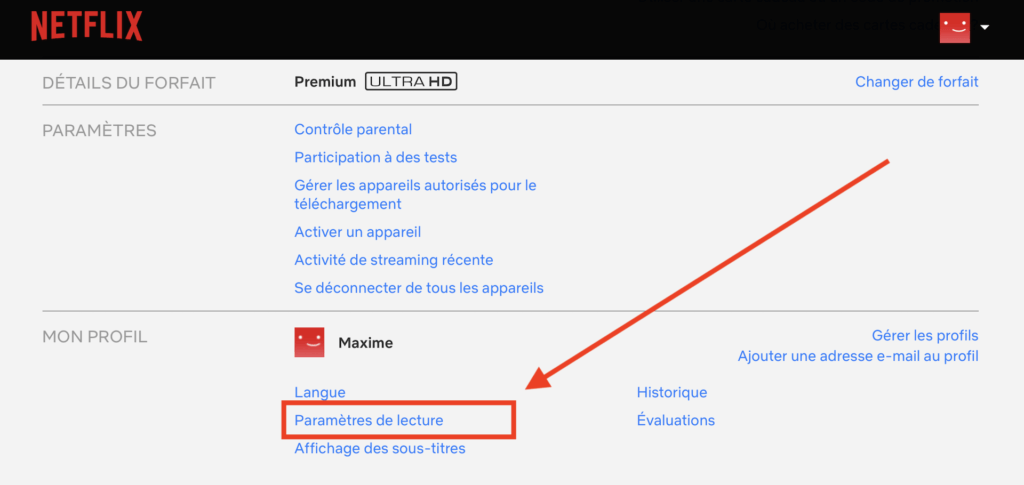 Netflix : désactivation des aperçus automatiques // Source : Capture Netflix Netflix : désactivation des aperçus automatiques // Source : Capture Netflix