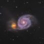 La galaxie M51. // Source : Wikimedia/CC/Chuck Ayoub (photo recadrée)