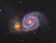 La galaxie M51. // Source : Wikimedia/CC/Chuck Ayoub (photo recadrée)