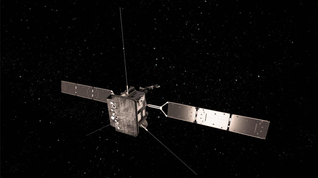 Solar Orbiter dans l'espace, vue d'artiste. // Source : ESA Solar Orbiter dans l'espace, vue d'artiste. // Source : ESA