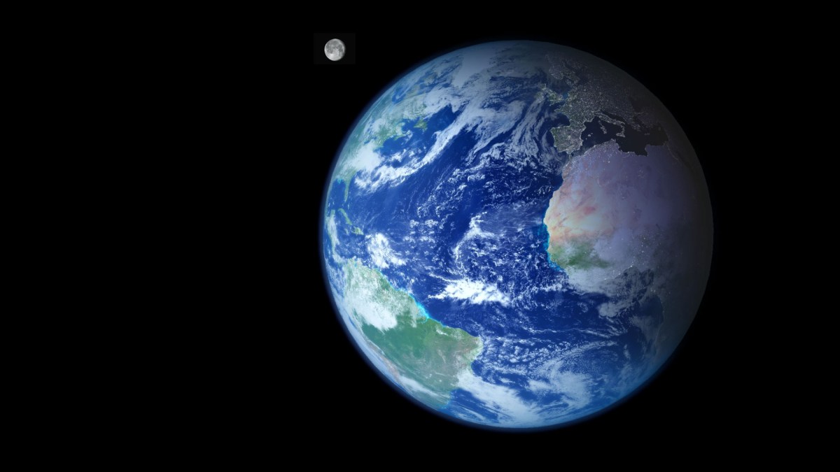 La Terre et la Lune. // Source : Flickr/CC/Philosofia (photo recadrée) La Terre et la Lune. // Source : Flickr/CC/Philosofia (photo recadrée)