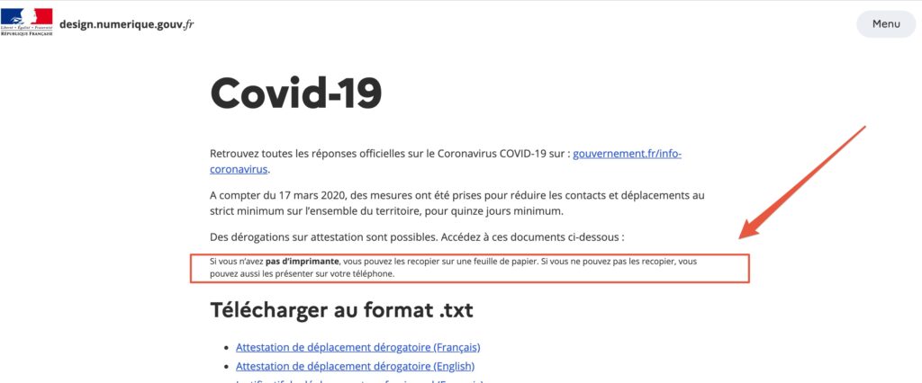 Capture du 18 mars à 10h30 du site officiel du gouvernement avant qu'il ne soit modifié Capture du 18 mars à 10h30 du site officiel du gouvernement avant qu'il ne soit modifié