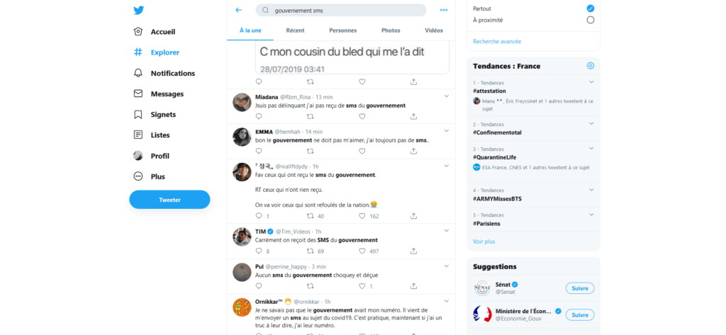 gouvernement sms twitter gouvernement sms twitter