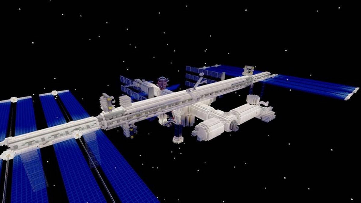 L'ISS dans Minecraft // Source : Microsoft L'ISS dans Minecraft // Source : Microsoft