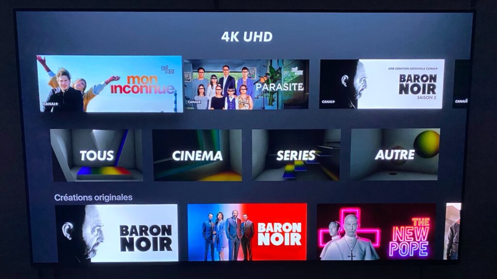 Univers 'À la demande 4K' de l'interface MyCanal // Source : Maxime Claudel pour Numerama Univers 'À la demande 4K' de l'interface MyCanal // Source : Maxime Claudel pour Numerama