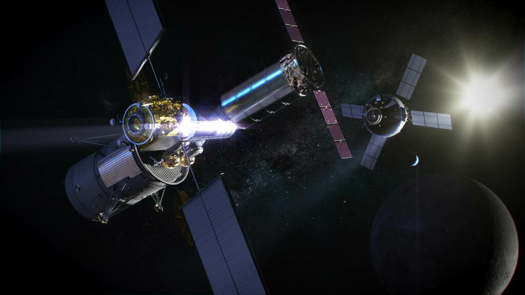 Vue d'artiste du Lunar Gateway. // Source : NASA