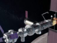 Vue d'artiste du Lunar Gateway. // Source : Wikimedia/CC/NASA