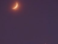 Une conjonction entre la Lune et Vénus. // Source : Flickr/CC/taro96b (photo recadrée)