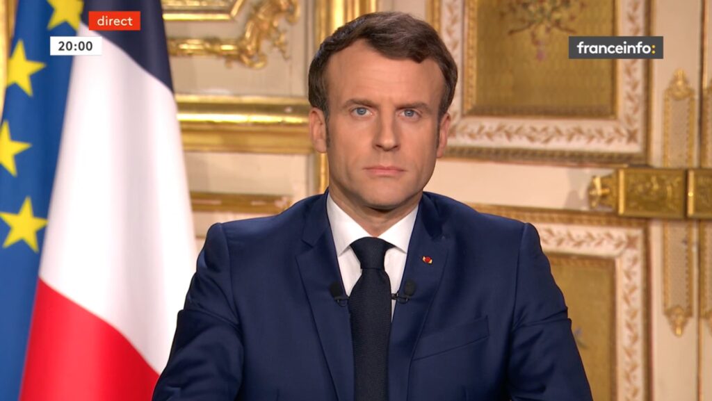 Emmanuel Macron le 16 mars 2020 Emmanuel Macron le 16 mars 2020