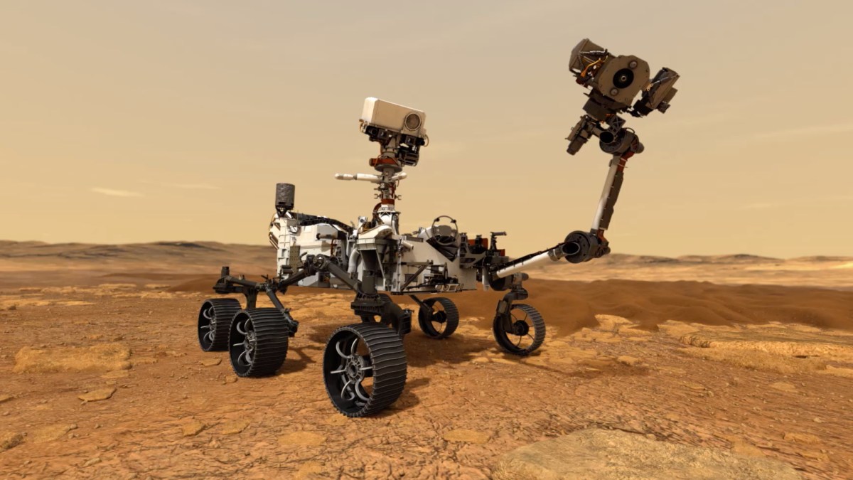 Le rover Mars 2020. // Source : NASA/JPL-Caltech (capture d'écran) Le rover Mars 2020. // Source : NASA/JPL-Caltech (capture d'écran)