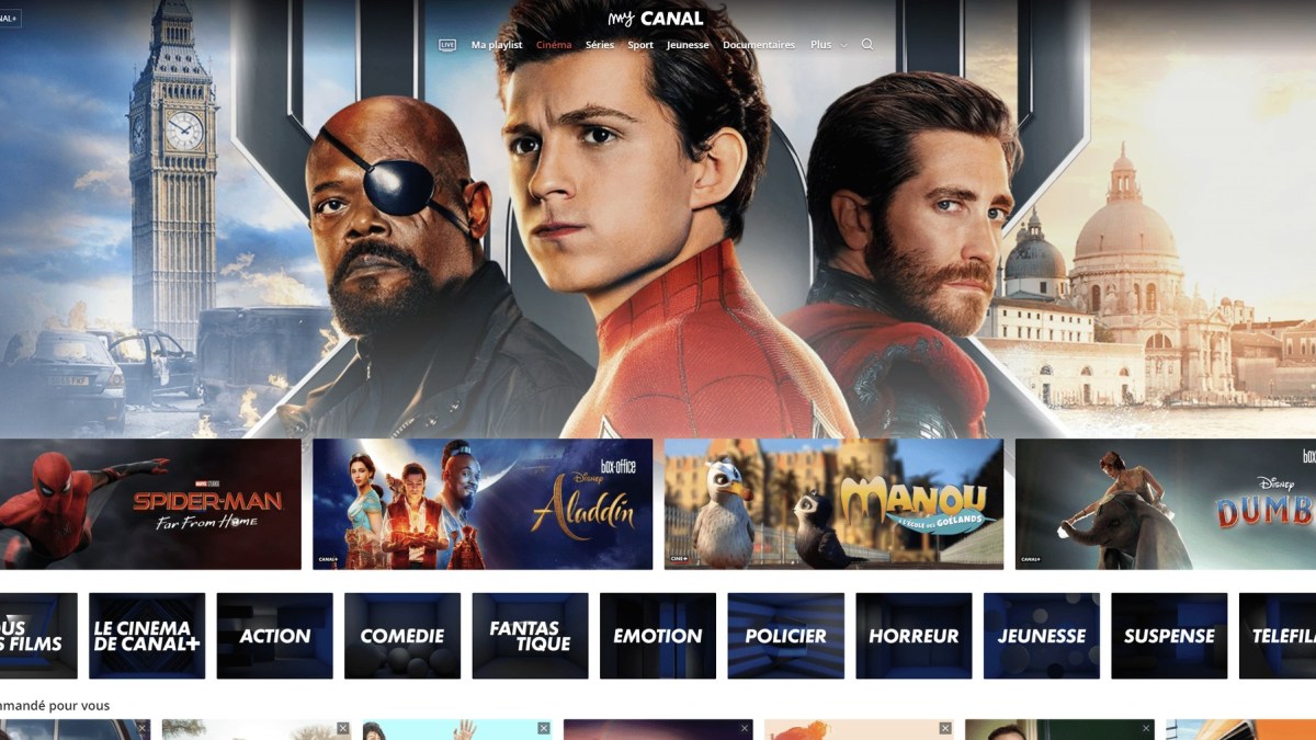 L'interface de MyCanal sur ordinateur. L'interface de MyCanal sur ordinateur.
