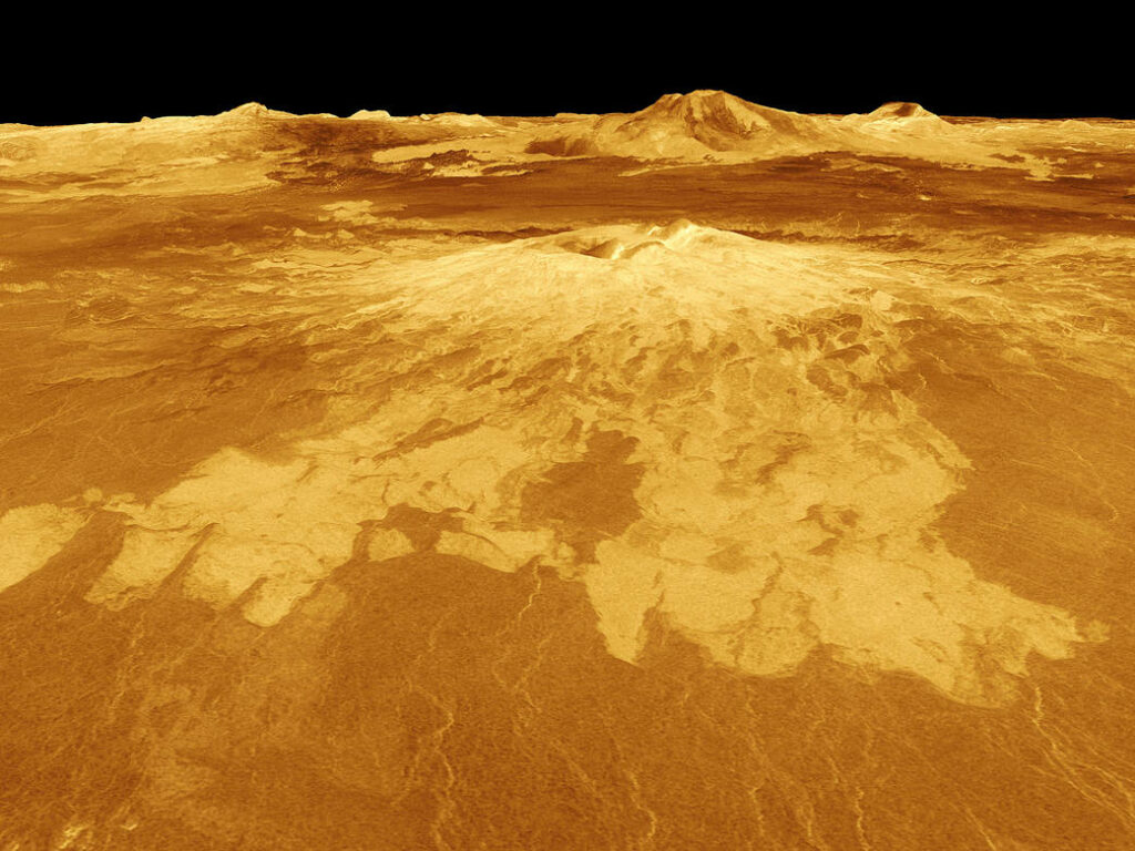 Volcan sur Vénus, Source: Nasa/JPL Volcan sur Vénus, Source: Nasa/JPL