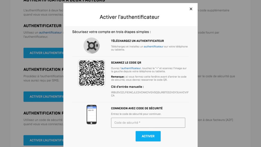 Authentification à deux facteurs sur l’Epic Games Store Authentification à deux facteurs sur l’Epic Games Store
