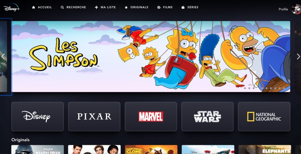Les Simpson dans Disney+ France // Source : Capture Numerama Les Simpson dans Disney+ France // Source : Capture Numerama