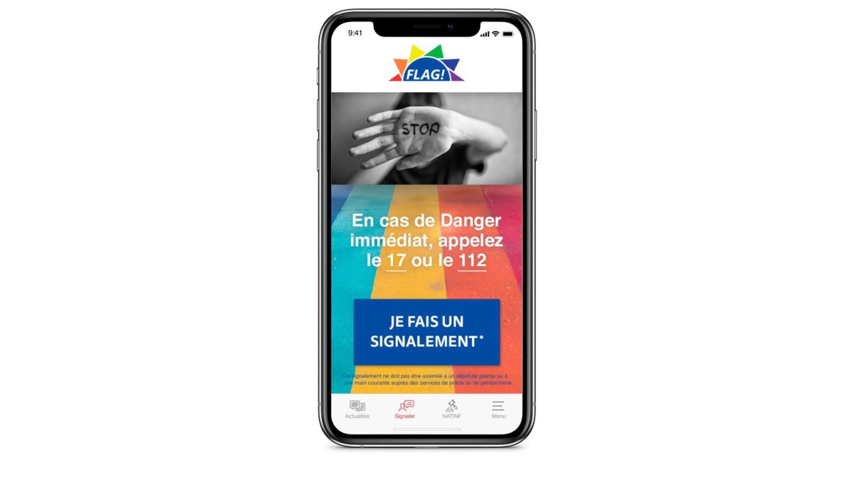 L'écran d'accueil de l'application FLAG // Source : FLAG L'écran d'accueil de l'application FLAG // Source : FLAG