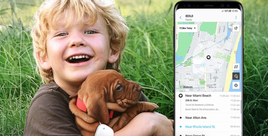 Capture d'écran de la page concernant le localisateur SmartThings // Source : Samsung