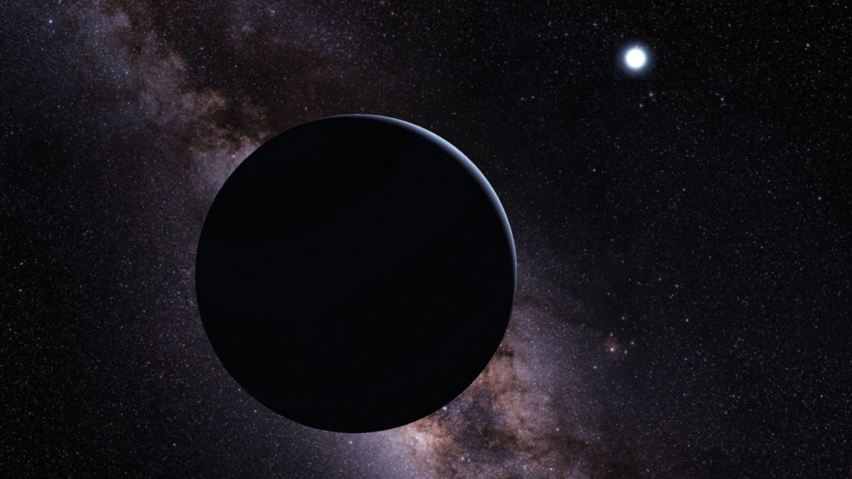 Vue d'artiste de la Planète Neuf. // Source : Wikimedia/CC/Tomruen, ESO (image recadrée et modifiée) Vue d'artiste de la Planète Neuf. // Source : Wikimedia/CC/Tomruen, ESO (image recadrée et modifiée)