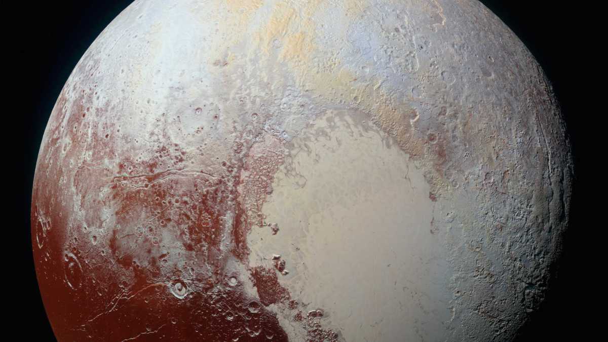 Pluton. // Source : Wikimedia/CC/NASA / Johns Hopkins University Applied Physics Laboratory / Southwest Research Institute (photo recadrée) Pluton. // Source : Wikimedia/CC/NASA / Johns Hopkins University Applied Physics Laboratory / Southwest Research Institute (photo recadrée)