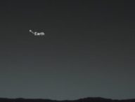 La Terre vue de Mars par Curiosity. // Source : NASA/JPL-Caltech/MSSS/TAMU (photo recadrée)
