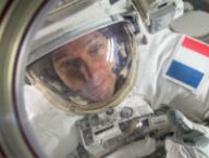 Thomas Pesquet en mission dans l'espace. // Source : Wikimedia/CC/NASA (photo recadrée)