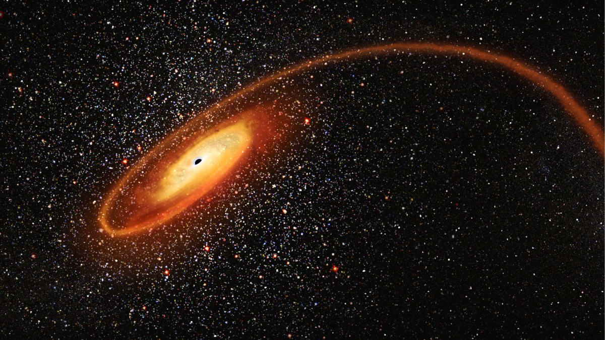 Vue d'artiste d'un trou noir. // Source : Nasa Vue d'artiste d'un trou noir. // Source : Nasa