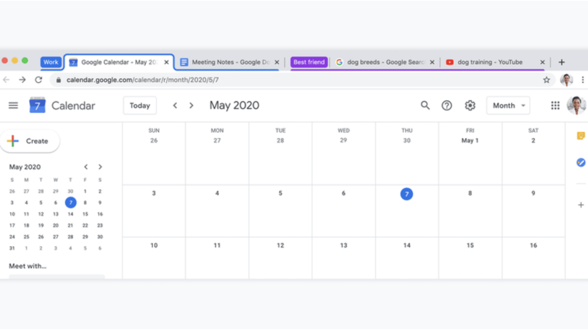 Regroupement des onglets sous Google Chrome // Source : Google Regroupement des onglets sous Google Chrome // Source : Google
