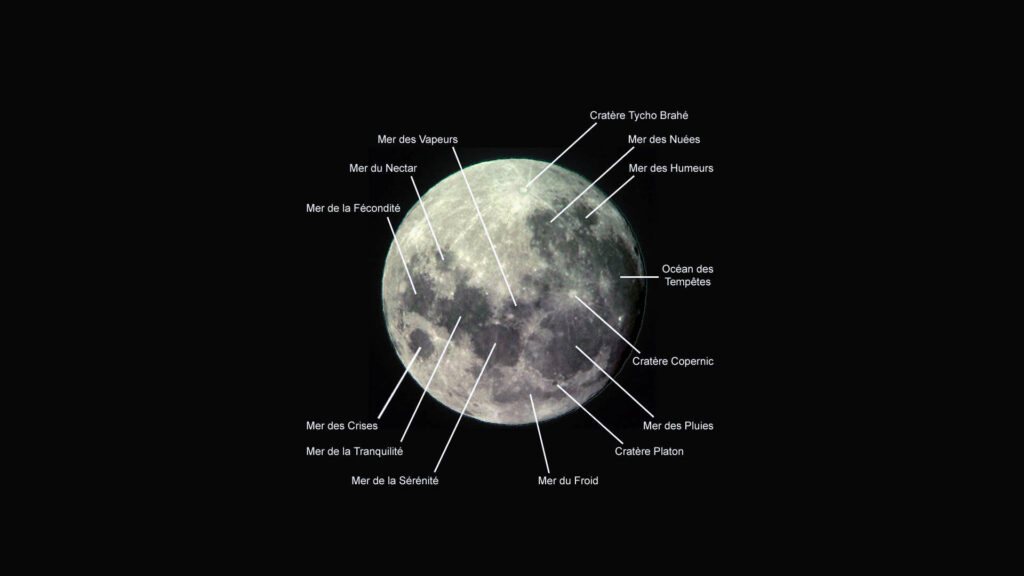 Carte simplifiée de la Lune. // Source : Wikimedia/CC/Tos (photo recadrée) Carte simplifiée de la Lune. // Source : Wikimedia/CC/Tos (photo recadrée)