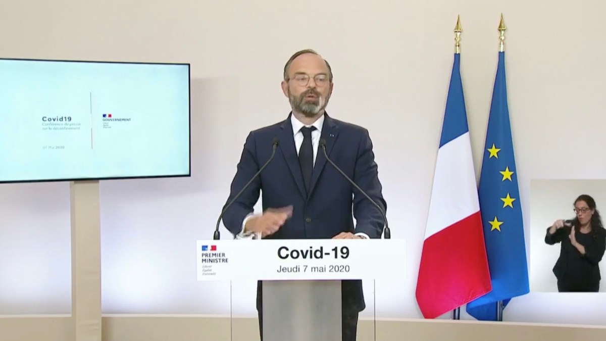 Edouard Philippe ce 7 mai 2020 // Source : Capture d'écran Edouard Philippe ce 7 mai 2020 // Source : Capture d'écran