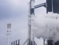 La fusée Falcon9 le 27 mai 2020. // Source : Capture d'écran YouTube Nasa