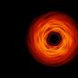 Visualisation d'un trou noir. // Source : NASA’s Goddard Space Flight Center/Jeremy Schnittman (photo recadrée et modifiée) Visualisation d'un trou noir. // Source : NASA’s Goddard Space Flight Center/Jeremy Schnittman (photo recadrée et modifiée)
