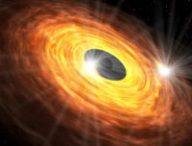 Vue d'artiste de Sagittarius A* et de son disque d'accrétion. // Source : Keio University (photo recadrée)