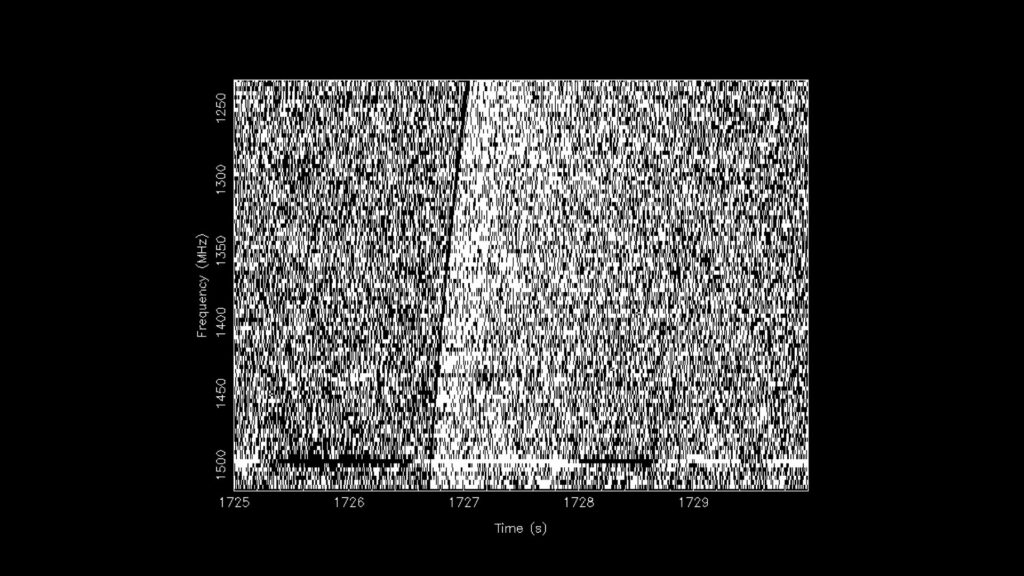 Le premier sursaut radio rapide détecté en 2007. // Source : Wikimedia/CC/Psr1909