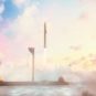 BFR SpaceX Starship spatioport // Source : SpaceX BFR SpaceX Starship spatioport // Source : SpaceX