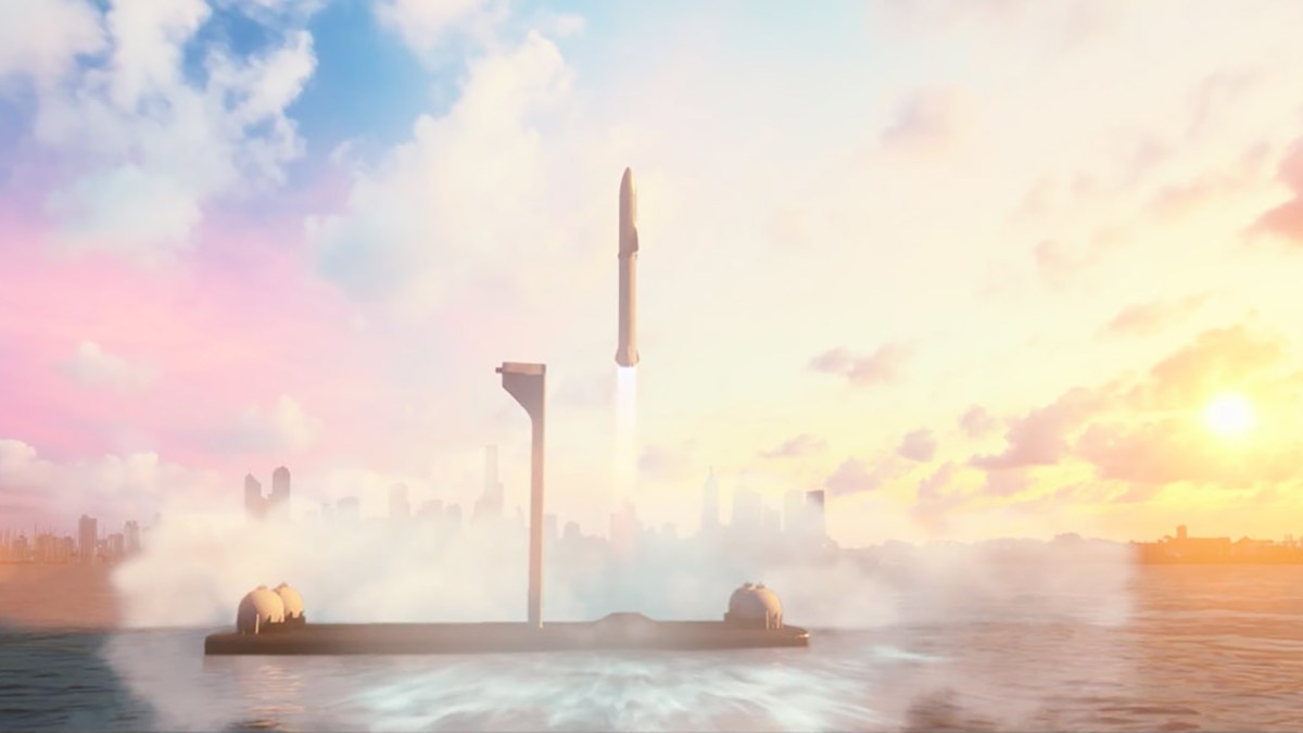 BFR SpaceX Starship spatioport // Source : SpaceX BFR SpaceX Starship spatioport // Source : SpaceX