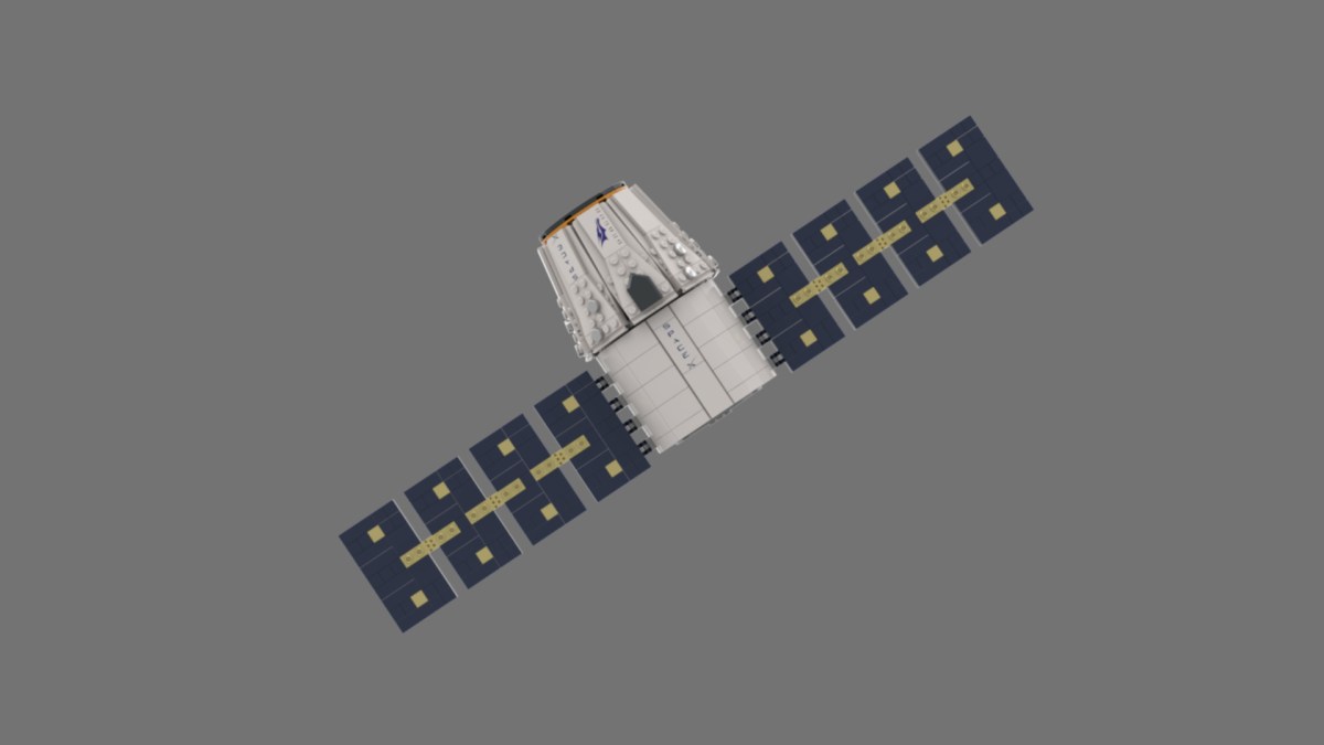 Le projet de capsule SpaceX Dragon 1 en Lego. // Source : Lego Ideas/BooCrackers12 Le projet de capsule SpaceX Dragon 1 en Lego. // Source : Lego Ideas/BooCrackers12