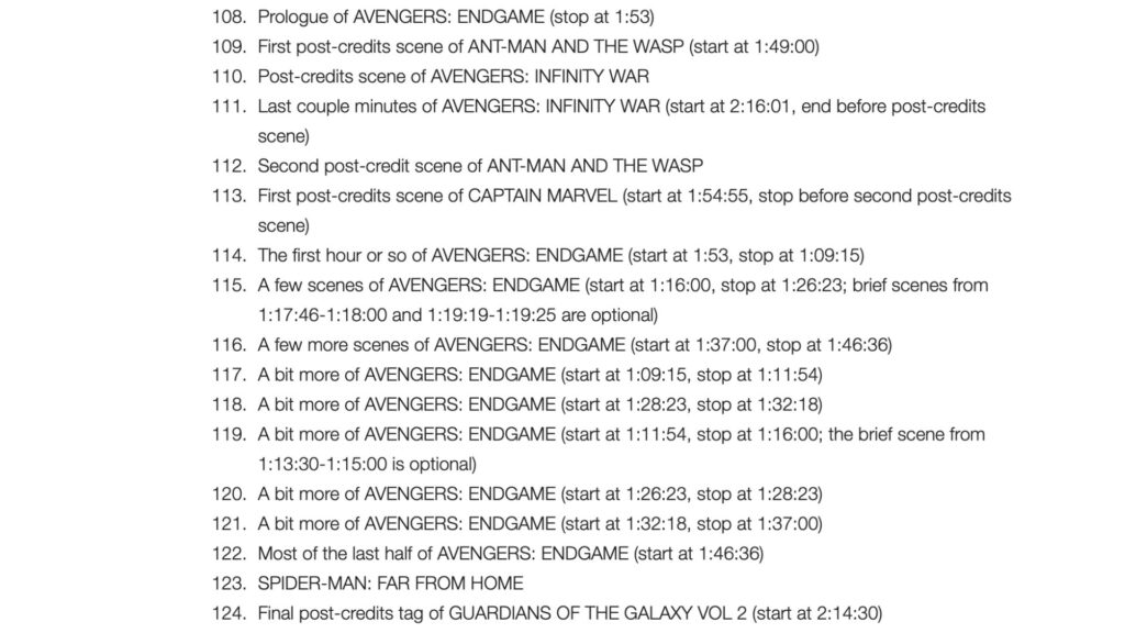 La liste est longue. // Source : Capture d'écran Comic Book Herald