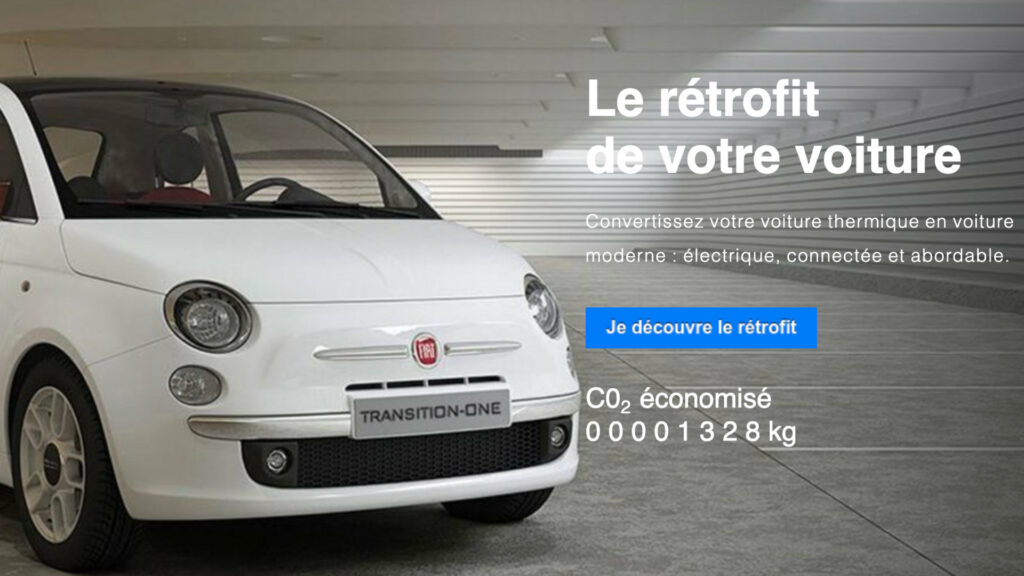 Transition One essaie de proposer du retrofit sur des modèles grand public // Source : Transition One Transition One essaie de proposer du retrofit sur des modèles grand public // Source : Transition One