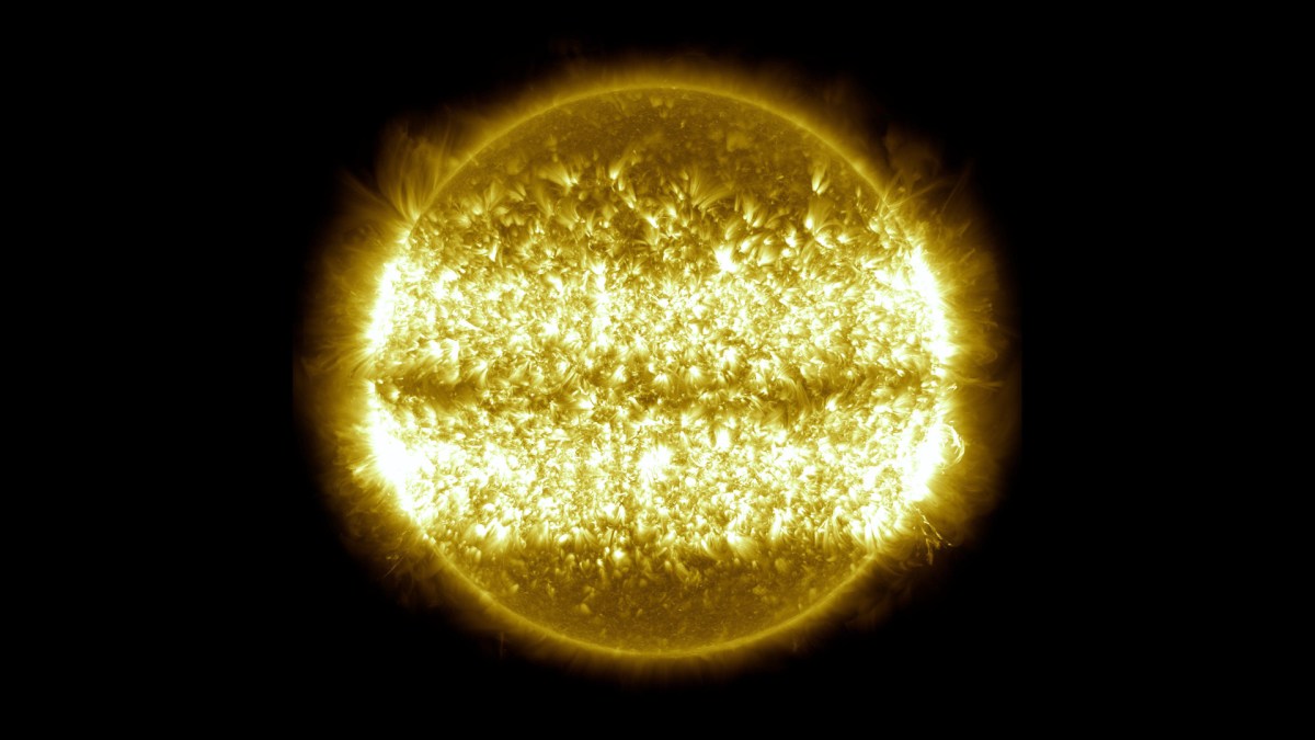 Une image obtenue à partir de 151 clichés de SDO. // Source : NASA's Goddard Space Flight Center Une image obtenue à partir de 151 clichés de SDO. // Source : NASA's Goddard Space Flight Center