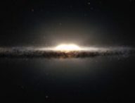 Vue d'artiste de la Voie lactée. // Source : Wikimedia/CC/ESO/NASA/JPL-Caltech/M. Kornmesser/R. Hurt (photo recadrée)