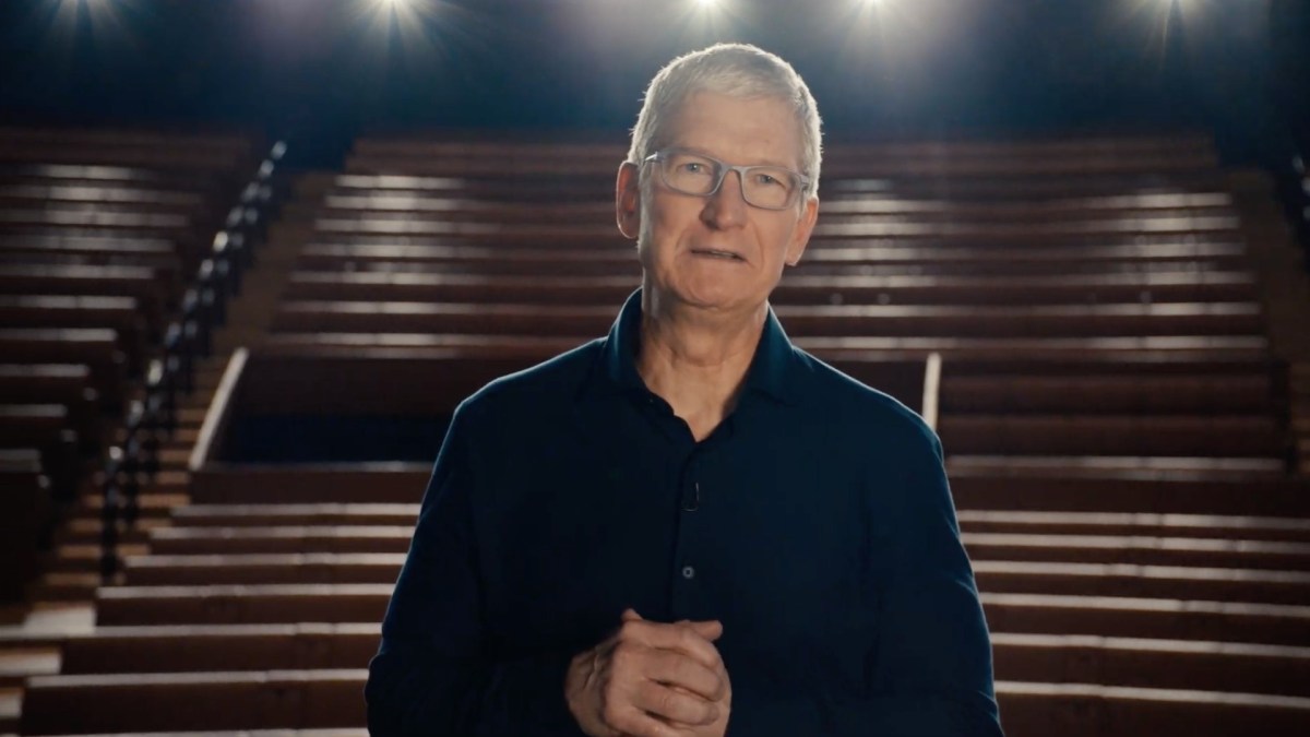 Tim Cook le 22 juin 2020 // Source : YouTube/Apple Tim Cook le 22 juin 2020 // Source : YouTube/Apple