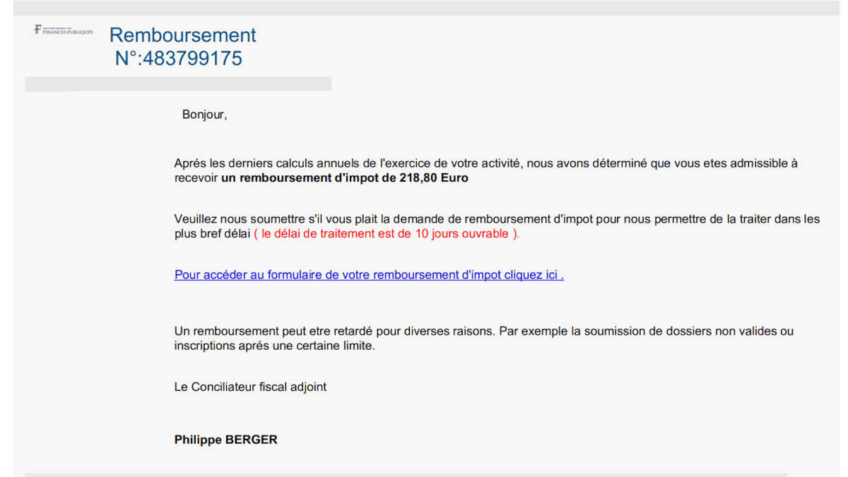 Cet email revient régulièrement, sans qu'on ne puisse rien y faire. // Source : Numerama Cet email revient régulièrement, sans qu'on ne puisse rien y faire. // Source : Numerama